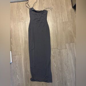 Hello Molly Charcoal Strapless Maxi Dress